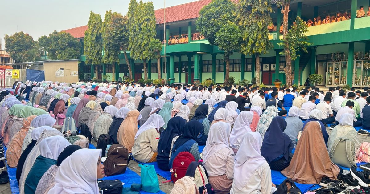 Murid baru MAN 1 Bogor mengikuti kegiatan Matamuda di Kampus Cirimekar, Cibinong, Kabupaten Bogor (Istimewa)
