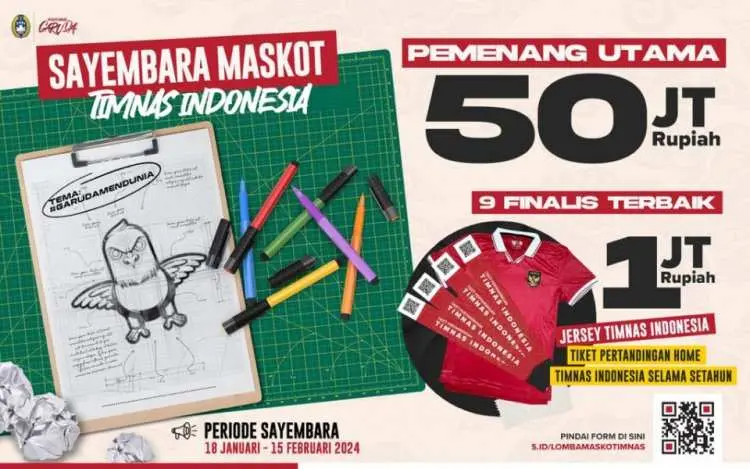 PSSI Gelar Sayembara Terbuka Desain Maskot Timnas Indonesia