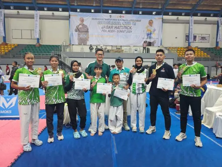 Hari Pertama Piala Gubernur Jabar 2023, Tim Taekwondo Kabupaten Bogor Panen Medali