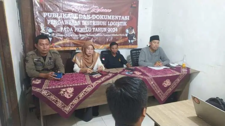 Panwascam Sukajaya Sampaikan Rencana Strategi Pengawasan Logistik Pemilu 2024