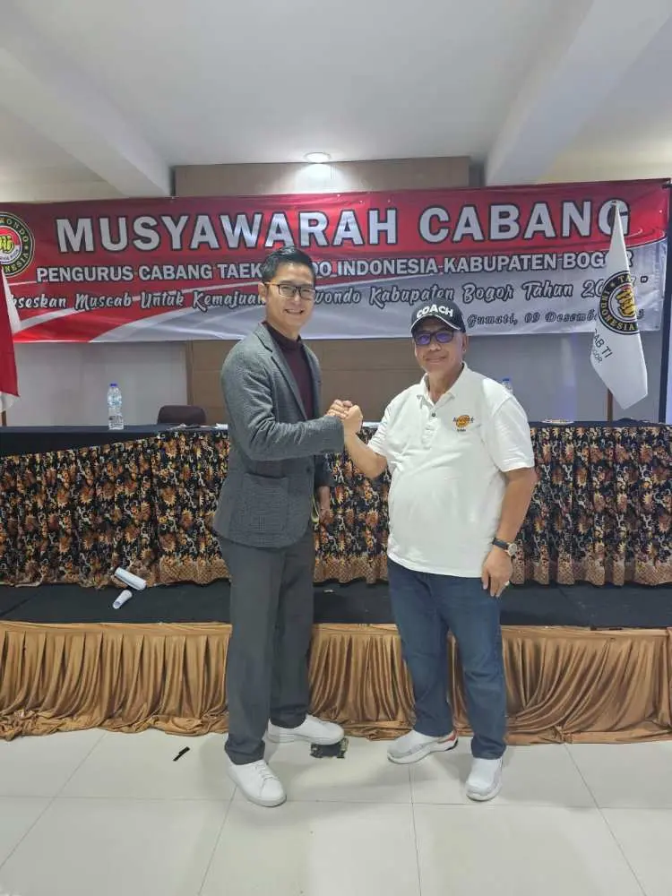 Arnoldy Salim Nahkoda Baru Pengcab Taekwondo Kabupaten Bogor 2023-2027