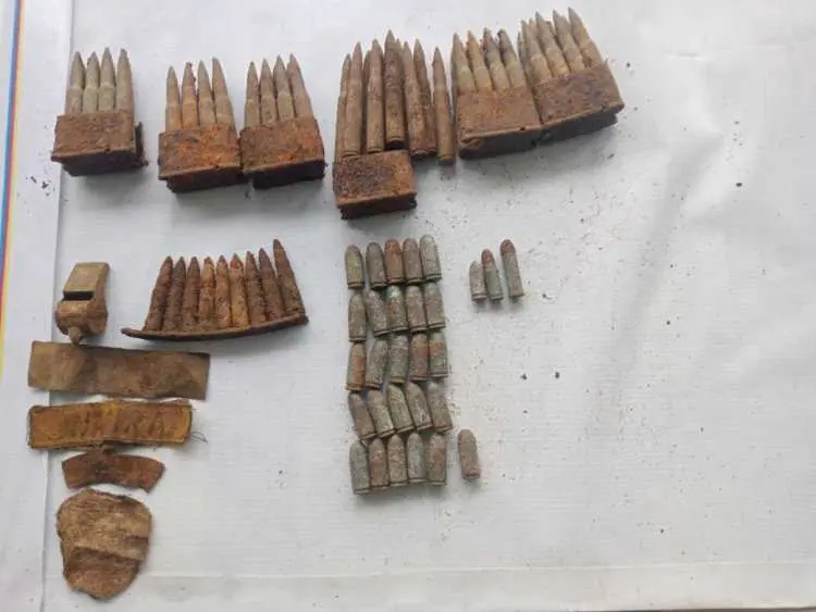 Polsek Jasinga Amankan Puluhan Amunisi Yang Ditemukan Warga Saat Berkebun