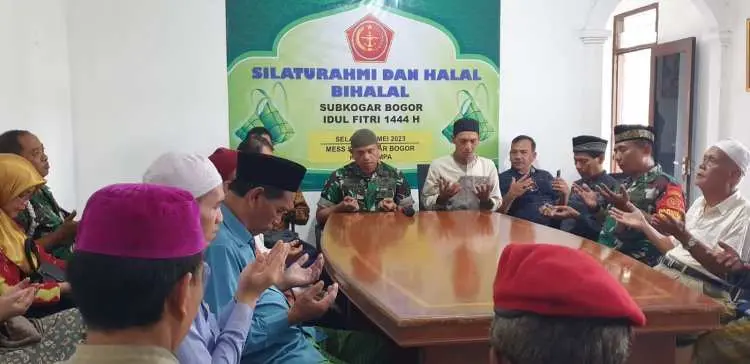 Halal Bihalal Subgar Bogor, Kasubgar Ajak Masyarakat Sinergi Dengan TNI