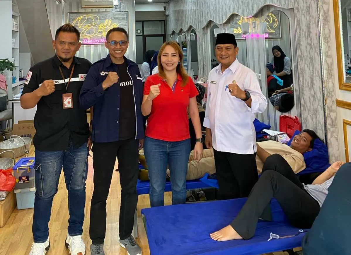Camat Cibinong Apresiasi Giat Donor Darah SIP Foundation dan Bella Vista Beauty Studio