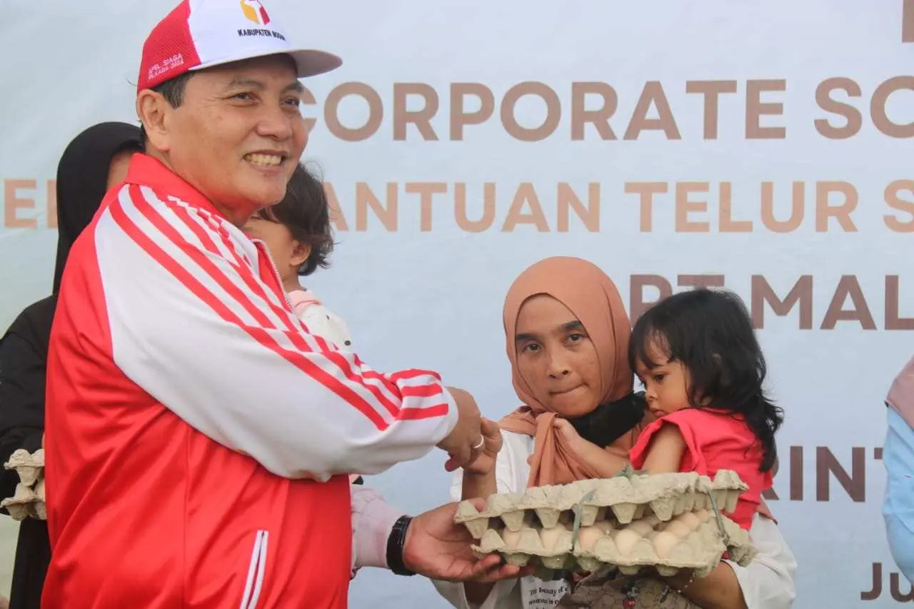 Kolaborasi Pemkab Bogor dan PT Malindo Feedmill Salurkan 40 Ribu Telur ke Warga