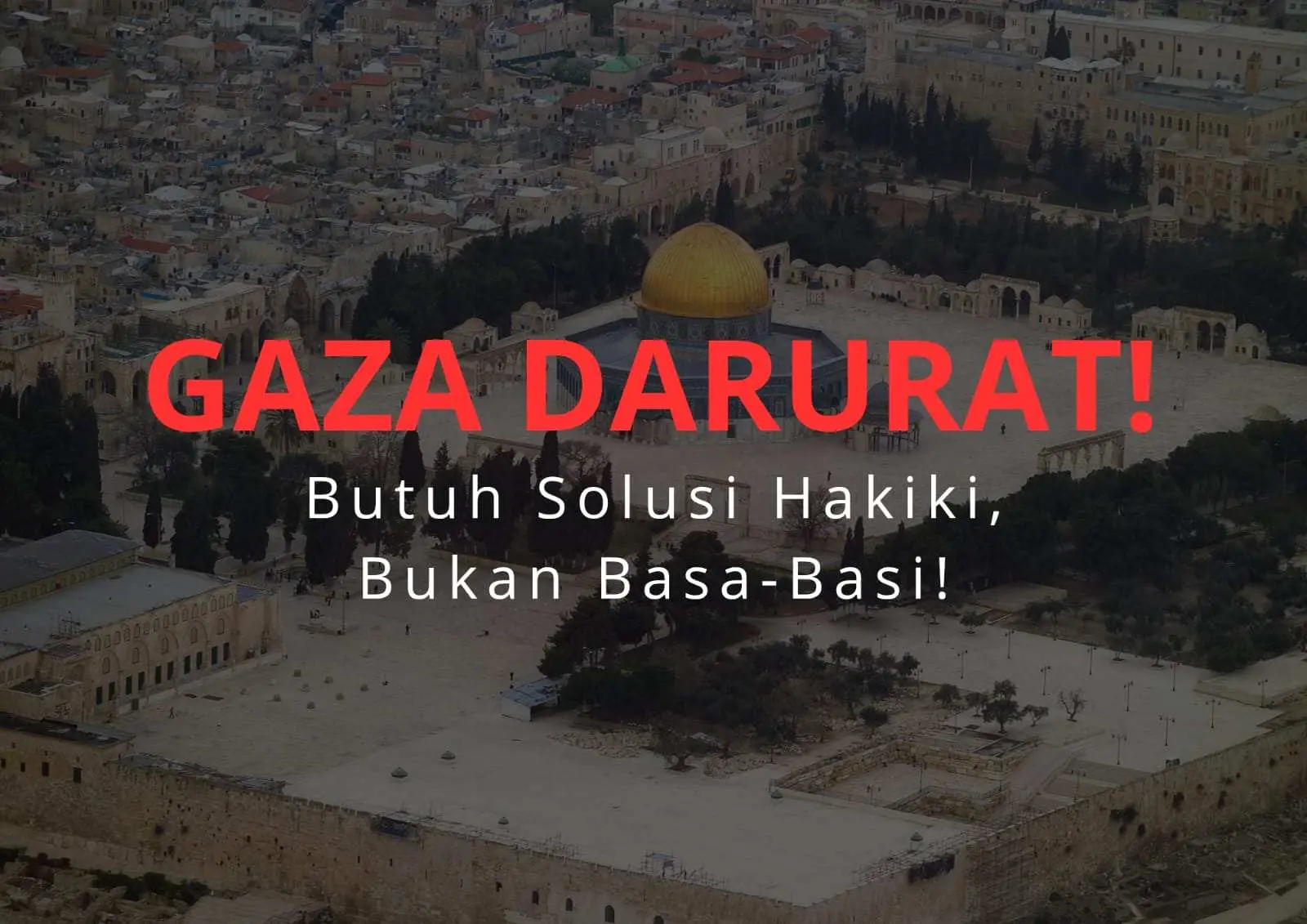 Gaza Darurat! Butuh Solusi Hakiki, Bukan Basa-basi!