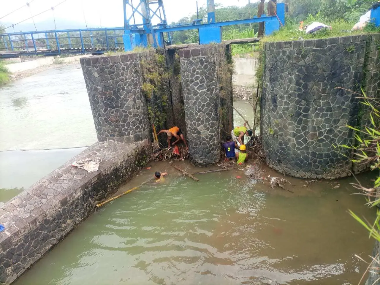 Wujudkan Swasembada Pangan, UPT Irigasi Kelas A WIlayah V Tinjau Bendungan Sendung