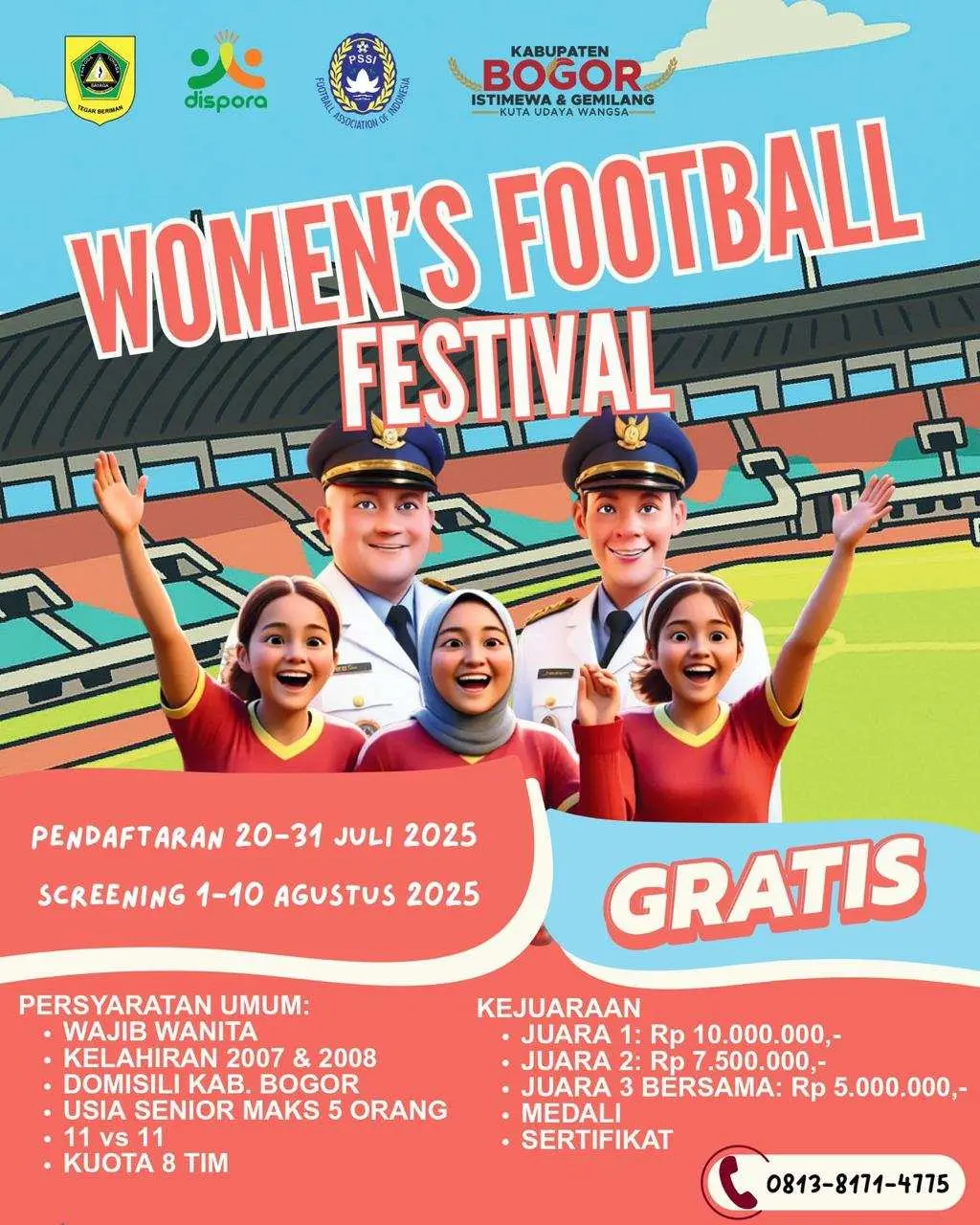 Kuota Terbatas! Segera Daftarkan Tim Anda di Ajang Women's Football Festival 2025