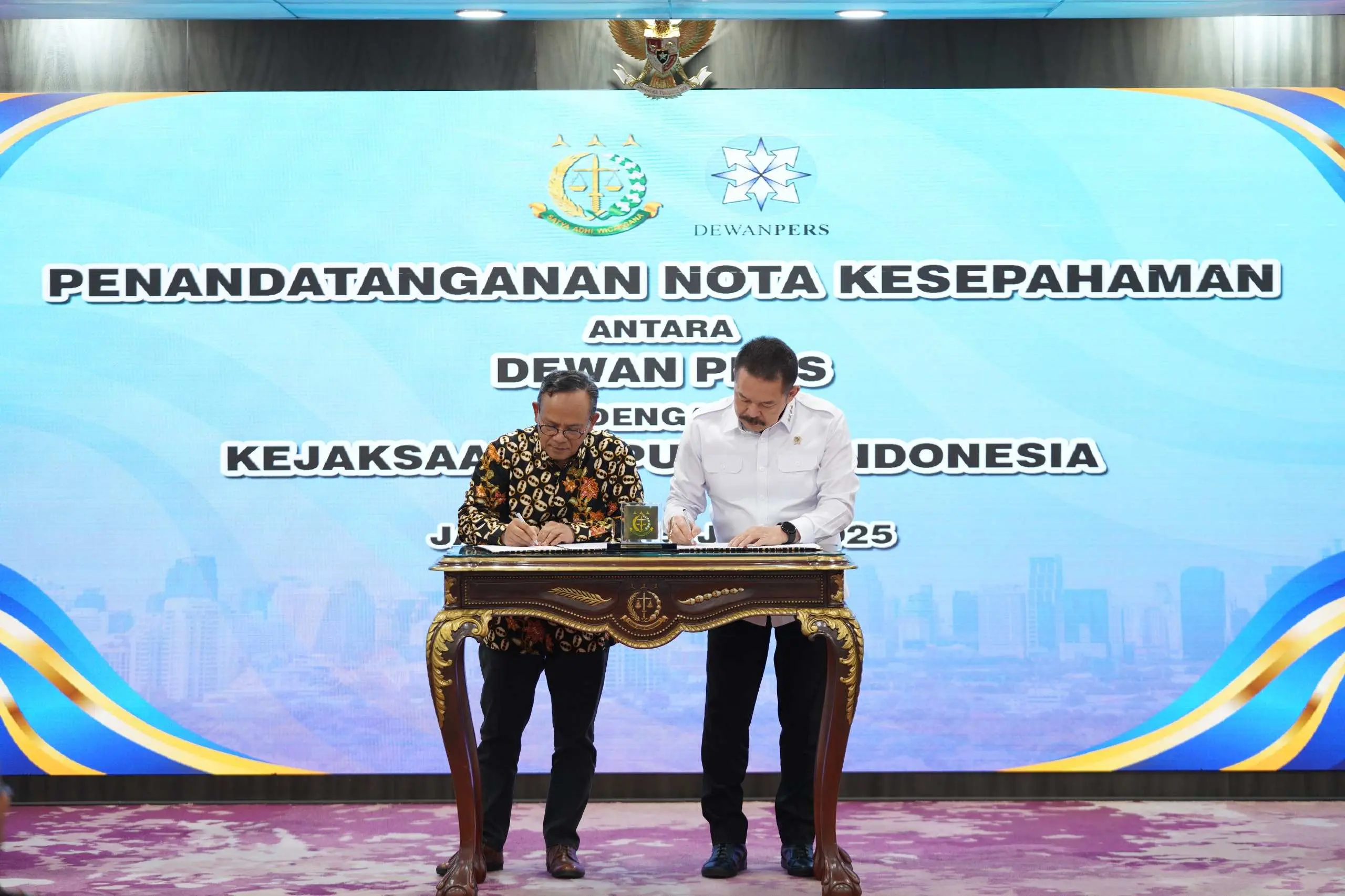 Kejaksaan RI Gandeng Dewan Pers Jaga Kebebasan Pers dan Keadilan Hukum