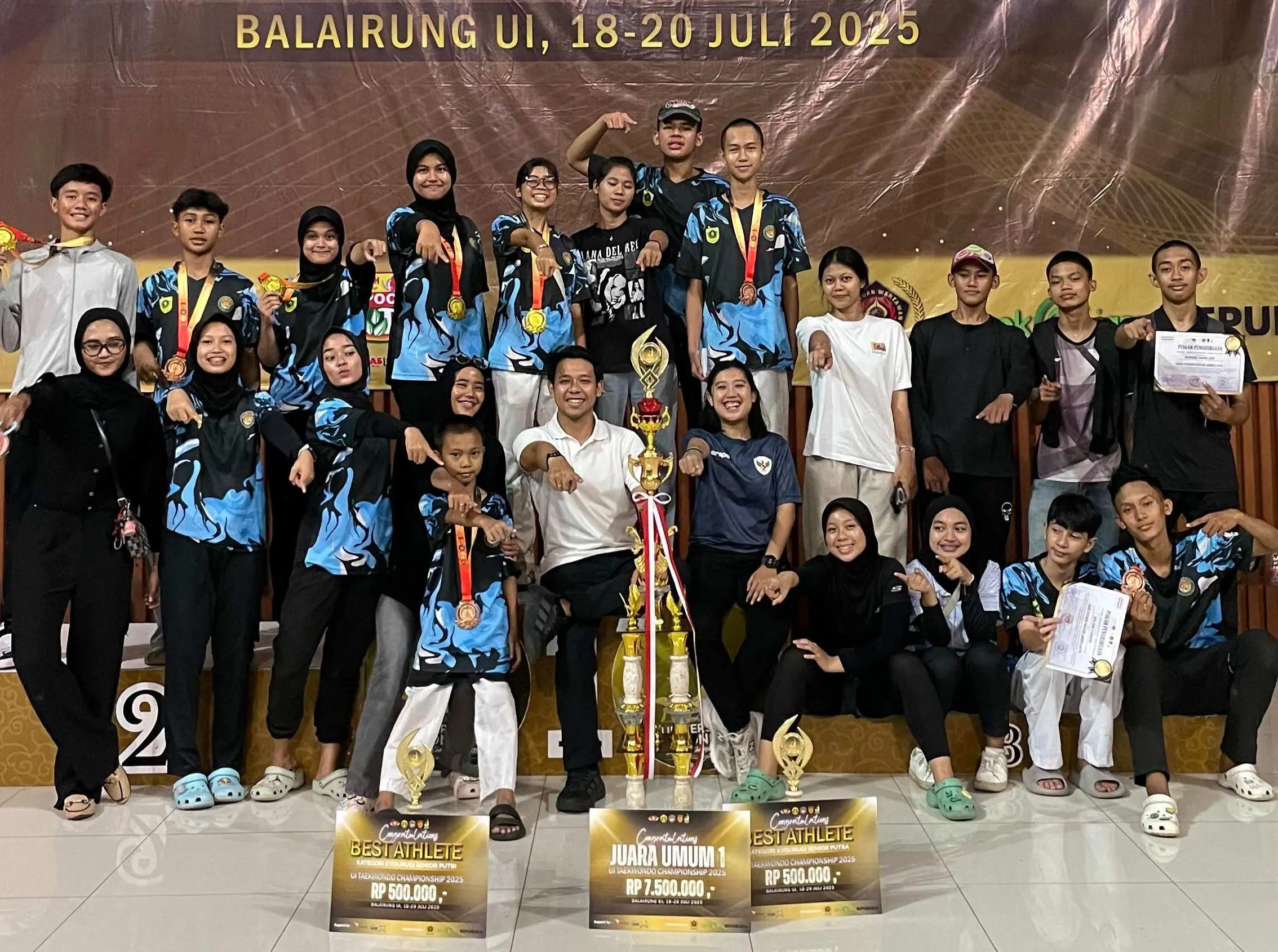 Kabupaten Bogor Sabet Juara Umum Taekwondo Championship 2025 Antar Pelajar dan Mahasiswa UI