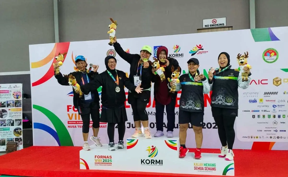 Tim Tonis Kota Bogor Sumbang Medali ke Kontigeng Jabar di Ajang FORNAS 2025