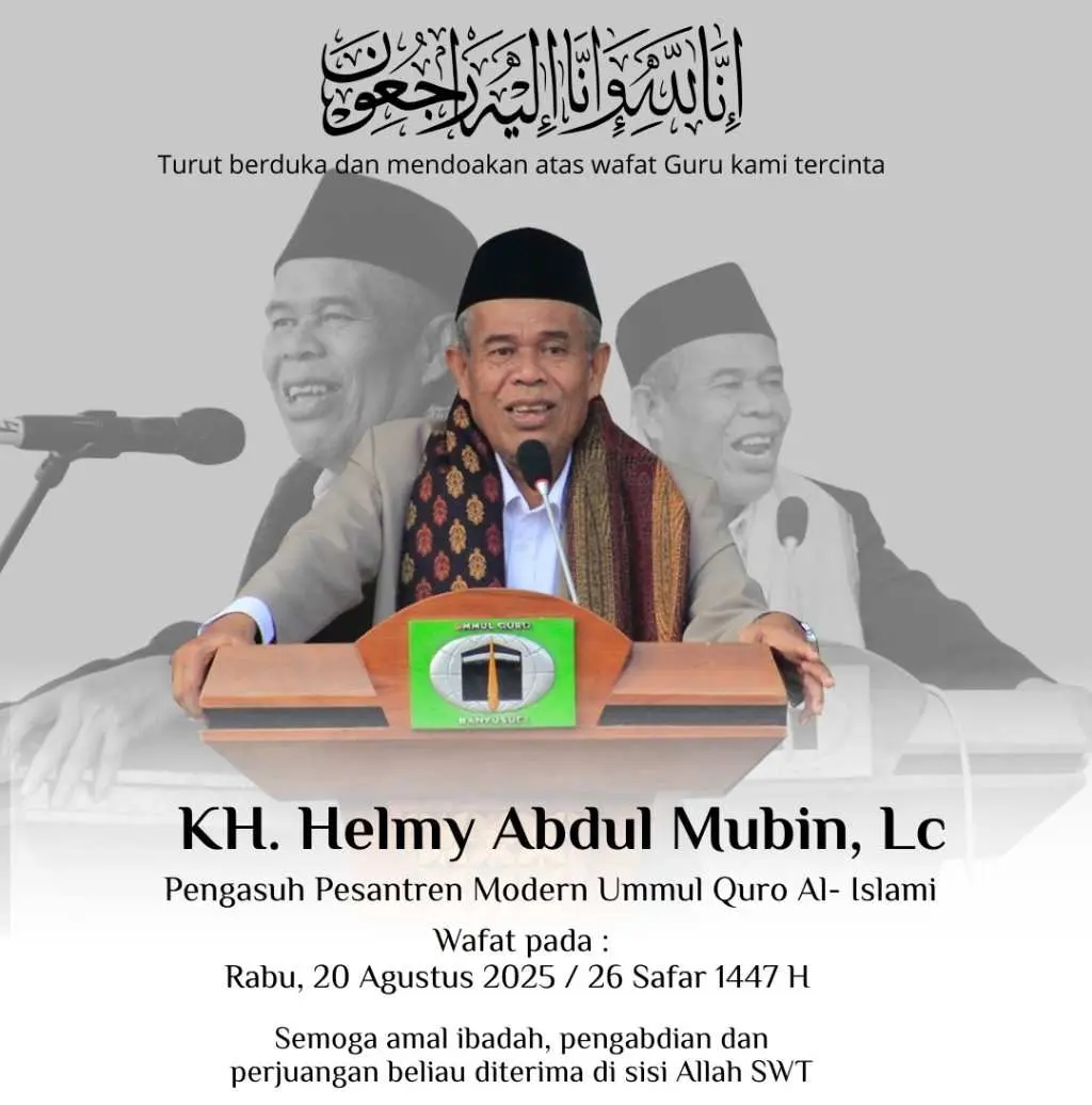 Telah Berpulang Pendiri Pesantren Modern Ummul Quro Al-Islami, KH Helmy Abdul Mubin