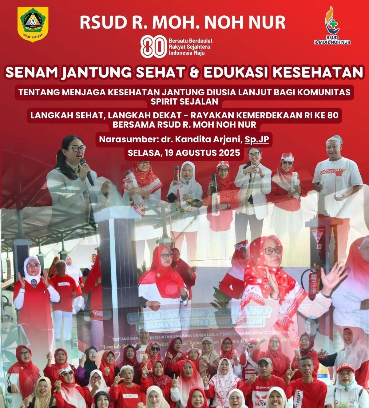 RSUD Raden Mohamad Noh Nur Gelar Senam Jantung Sehat Bersama Komunitas Spirit Sejalan