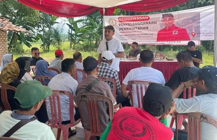 Doni Hutabarat Sambangi Gapoktan Cakra Buana Sejahtera Cariu Serap Kebutuhan Petani