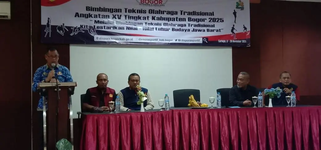 Kadispora Kabupaten Bogor Buka Bimtek Ortrad Angkatan 15 Tahun 2025