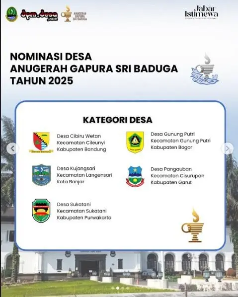 Keren! Desa Gunung Putri Lolos Lima Besar Anugerah Gapura Sri Baduga 2025 Tingkat Jabar