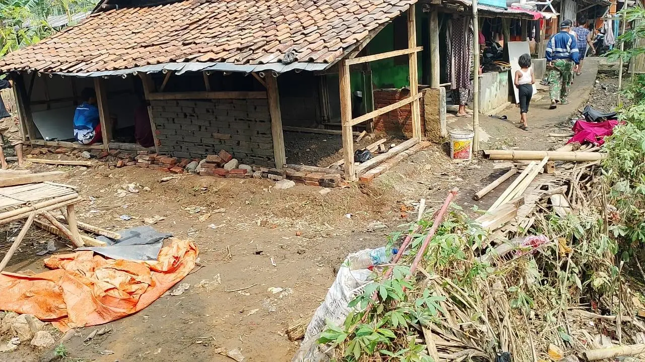 5 Jembatan Putus Akibat Banjir Bandang di Jasinga Kabupaten Bogor